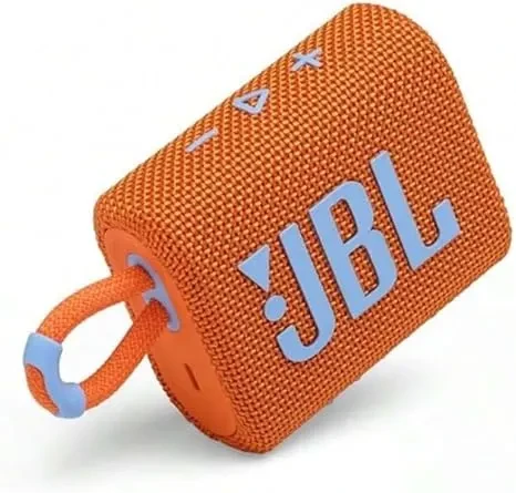 JBL Go 3: Portable Speaker with Bluetooth, Built-in Battery, Waterproof and Dustproof Feature - Orange